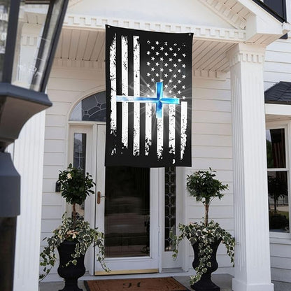 American Jesus Cross Flag 3x5 Ft Outdoor Indoor With Grommet Garden Yard Banner Decorative Sign