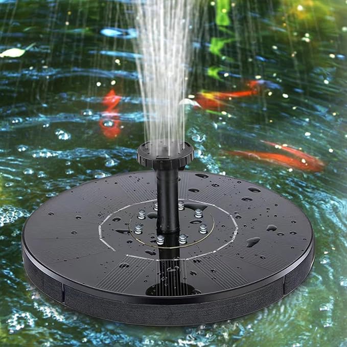 Solar Bird Bath Fountains Pump, 1W/1.4W Solar Powered Fountain Glass Panel with Fixed Rods, Standing Floating Water Fountain Pump for Bird Bath, Garden, Pond, Pool, Outdoor