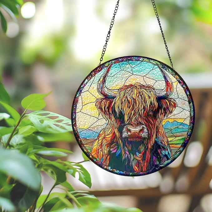 Stained Glass Window Hanging,suncatcher Stained Glass kit,Stained Glass Ornament, Garden suncatchers for Windows Hanging,Window Decor or Indoor,Gifts for Women, Lovers, Couple, Friends