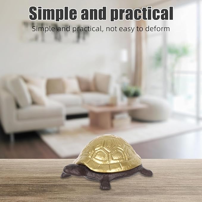 Cast Iron Turtle Key Hider Outdoor Garden Decoration Hidden Extra Key Box Decorative Iron Statue for Yard Security and Jewelry Storage