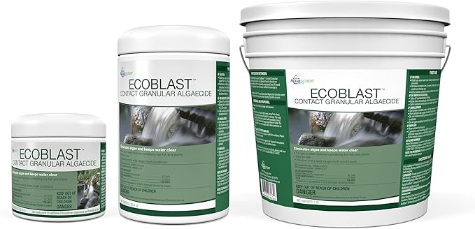 Aquascape EcoBlast Contact Granular Algaecide for Ponds, Waterfalls, Fountains, Streams, and Rocks, 8.8 oz / 250 g, 29311