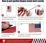HOOSUN Garden Flag Stand,Sturdy Garden Flag Holder Pole for Outside House,Yard Flags Holder with one Tiger Clip,Yard Banner Pole for Holiday Flags Decorations Outdoor Lawn