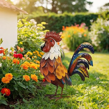 Metal Garden Statue Lawn Ornament Animal Sculpture Decorative