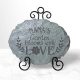 Let's Make Memories Personalized Blooms with Love Garden Large Garden Stones – for Mom/Kids or Grandma/Grandkids – Customize with Title & Names