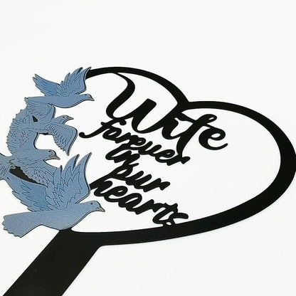 HPMAISON 11 inch Metal Wife Memorial Stake Grave Decorations for Cemetery Gravesite Sympathy Markers Waterproof Memorial Gifts for Loss of Wife Tombstones Plaque Outdoors Lawn Yard Decor