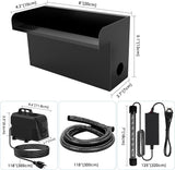 AquaMiracle All-in-1 Pond Waterfall Kit with LED Lights, 8" Stainless Steel Spillway with 660GPH Water Pump, Lighted Waterfall Fountain Outdoor for Water Garden, Backyard, Pool