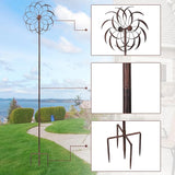 JAXPETY Metal Windmill, Outdoor Wind Spinner for Yard, Lawn and Garden, Bronze
