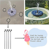 Solar Bird Bath Fountain Pump,Solar Fountain Pump with 7 Removable Nozzles and 4 Anti-Collision Bars,Solar Floating Fountain Pump for Bird Bath,Pond,Garden,Backyard Decoration,Outdoor ,Aquarium