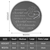 Memorial Garden Stone - Personalized Bereavement Gift for Loss of Loved One - A Beautiful Soul - Round