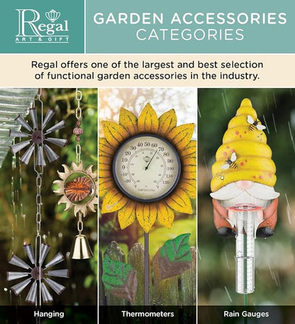 Regal Art & Gift Bird Bouncie - Bird Garden Decor Outdoor Metal Bird Hanging Ornament for Yard Patio Lawn - Blue Bird