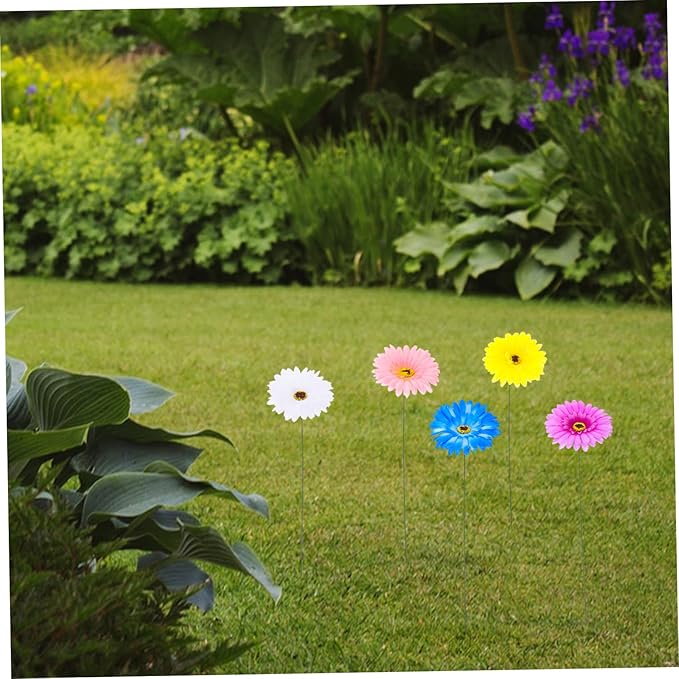 Levemolo 5pcs Decorative Garden Stakes for Outdoor Pathway and Patio Decor Lawn Adornment for Housewarming and Mother Day