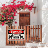 Beware Of The Dog Bichon Frise Sign Aluminum Metal Tin Signs Outdoor Yard Sign Warning Sign For Fence Yard Home Kitchen Farm Garden Wall Decor 8x12 Inch