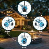 Calenzana Blue Butterfly Outdoor Solar Garden Light, Waterpoof Hanging Solar Light for Yard Patio Backyard Porch, Gifts for Women Mom Grandma