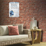 To My Wife Tin Sign Retro Art Poster Decora for Wife Family Room Wall Decoration for Home Bar Pub Man Cave Garage Funny Wall Decor 8x12 Inch