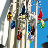 10pcs Crystal Suncatcher Prism, 38mm Multicolor Teardrop Crystal Chandelier Replacement Hanging Glass Ornament Pendant Rainbow Maker for Window, Wedding, Party, Home Décor