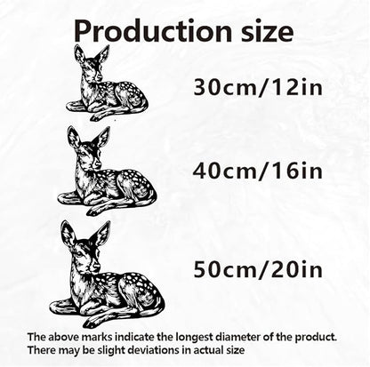 Deer Metal Wall Art - Rustproof Iron Garden Fence Decor, Cartoon-Style Animal Mural, Christmas & Outdoor Home Decoration, for Nature Collectors & Animal Decor Enthusiasts(30cm/11.81in)
