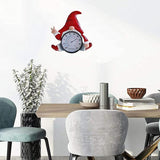 Metal Gnome Thermometer Indoor Outdoor Wall Art Decor Plaque Sculpture Hanging Mounted for Living Room Bedroom Kitchen Workroom Patio, Waterproof,No Battery Required