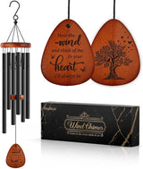 SteadStyle Memorial Gifts Wind Chimes - Sympathy Gifts for Loss of Loved One, Gifts for Who Loss of Dad, Mom, Brother, Friend, Sympathy Bereavement Gift Baskets Home Outdoor Garden Patio Decor 25.5 In