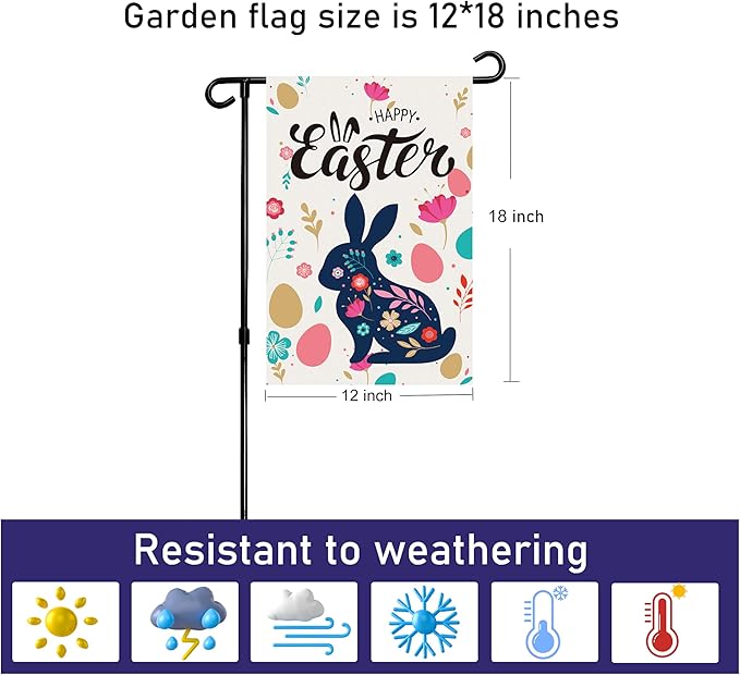 Seasonal Garden Flags Set of 12 Double Sided 12 x 18 Inch, Small Yard Flags for Outside, Christmas Easter Valentine's Day Outdoor Decor, Hello Spring Holiday Garden Decorations for All Seasons