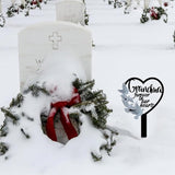 HPMAISON 11 inch Metal Grandma Memorial Stake Grave Decorations for Cemetery Gravesite Sympathy Markers Waterproof Memorial Gifts for Loss of Grandmother Tombstones Plaque Outdoors Lawn Yard Decor