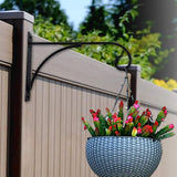 RONYOUNG 4PCS Hanging Plant Bracket 10"x6" Metal Wall Mount Hanger Indoor Outdoor Home Decorative Hook for Hanging Plant Flower Basket Pot Birdcage Lantern Bird Feerder Wind Chimes