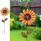 Metal Sunflower Garden Stakes Flower Yard Art Planter Stake Party Lawn Pathway Walkway Patio Decor Yard Sign Indoor Outdoor Decoration (36")