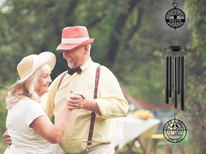 Personalized Anniversary Wind Chime Gift,15th 20th 25th 30th 35th 40th 50th 60th 65th 70th Any Year Anniversary Wedding Gift for Couple,Custom Wind Chime Gifts for Him or Her or Parents