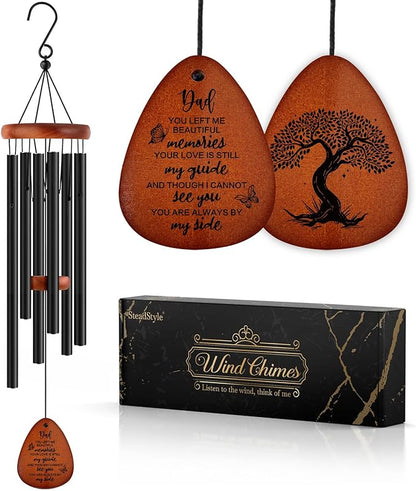 SteadStyle Memorial Gifts for Loss of Dad, 25.5" Memorial Wind Chimes, in Memory of Dad, Bereavement Gifts, Sympathy Gifts for Loss of Father, Home Decor Outdoor Garden Patio