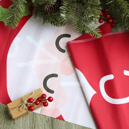 Ivenf Christmas 2pc Outdoor Yard Banner, Red White Santa Snowman, Merry Decorations, Sturdy Poles, Hanging, Front Porch, Home, Indoor Outdoor, Garage Door, 71x13 inches