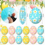 Leyndo 12 Pack 18 Inch Easters Inflatable Eggs Easter Large Blow up Inflatable Jumbo Plastic Eggs Outdoor Decor Colorful Ornaments for Yard Garden Lawn Spring Party Supplies