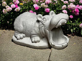 Concrete Tropical Hippo Statue Outdoor Garden Art