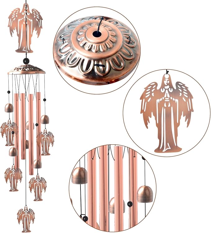 for Women,Angel Wind Chimes Outdoor Angel Lover Birthday Gifts for Men/Mom/Grandma Metal WindChimes Outside/Indoors, Lawn, Patio, Garden Decor, Yard Decorations