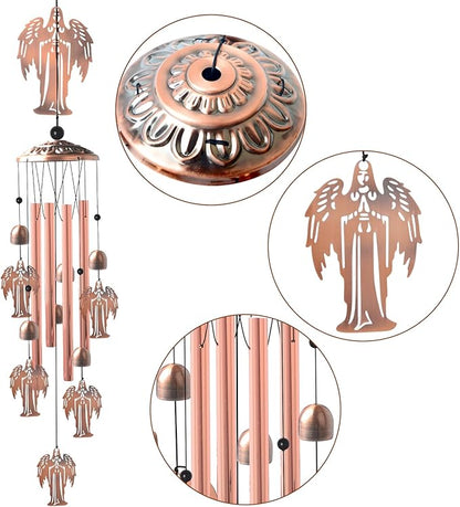 for Women,Angel Wind Chimes Outdoor Angel Lover Birthday Gifts for Men/Mom/Grandma Metal WindChimes Outside/Indoors, Lawn, Patio, Garden Decor, Yard Decorations