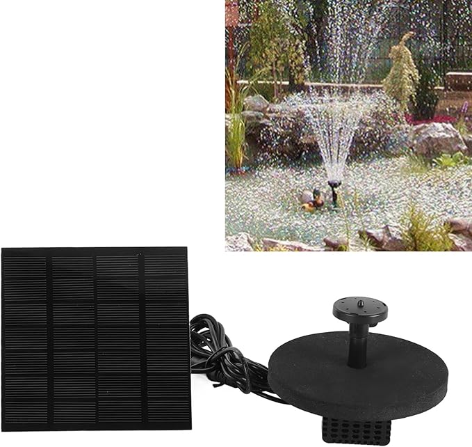 Solar Water Fountain Pump, Outdoor Submersible Bird Bath Fountain Kit, Small Solar Powered Water Pump with 120cm Lift for Pond Garden Pool and Oxygenation