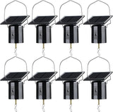 Reginary 8 Pcs Solar Powered Wind Spinner Motor Small Solar Energy Hanging Rotating Motor Revolving Wind Chime Spinner for Sun Catchers Display Patio Garden Lawn Outdoor Decoration