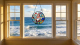 Funoasis Romantic Valentine's Day Stained Glass 6.3 Inches Suncatcher - Cupid Arrow and Heart Ornaments Window Hanging Gift for Her & Him