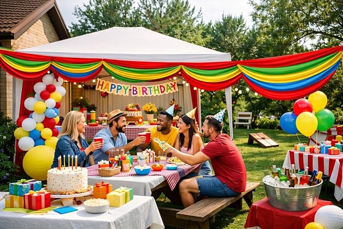 3Pack Colorful Bunting Banner Flags Decoration Birthday Party Bunting 2x20Ft Bright Color Bunting Flag Decor Outside Summer Party Multi-Color Stripes Bunting Decoration Party Garden Porch Classroom & Easter Décor