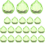 M METERXITY 20-Pack Crystal Ball Prisms, 24mm/0.94 Inch Chandelier Pendant Maker Hanging Crystals Chandelier Prisms for Home/Windows/Garden/DIY Decoration[Apple Green]