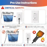 120V 800W Pond De-Icer and Chicken Water Heater for Livestock Tank Heater, Featuring Power-Off Protection, Overheating Protection, GFCI Plug & 9.2FT UL Approved Cord