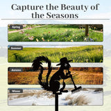 WADORN Squirrel Gardener Metal Decorative Garden Stakes, Black Squirrel Outdoor Statues Silhouette Cute Animal Stakes Ornaments for Yard Art Garden Patio Backyard Lawn Decors Squirrels Lover Gifts