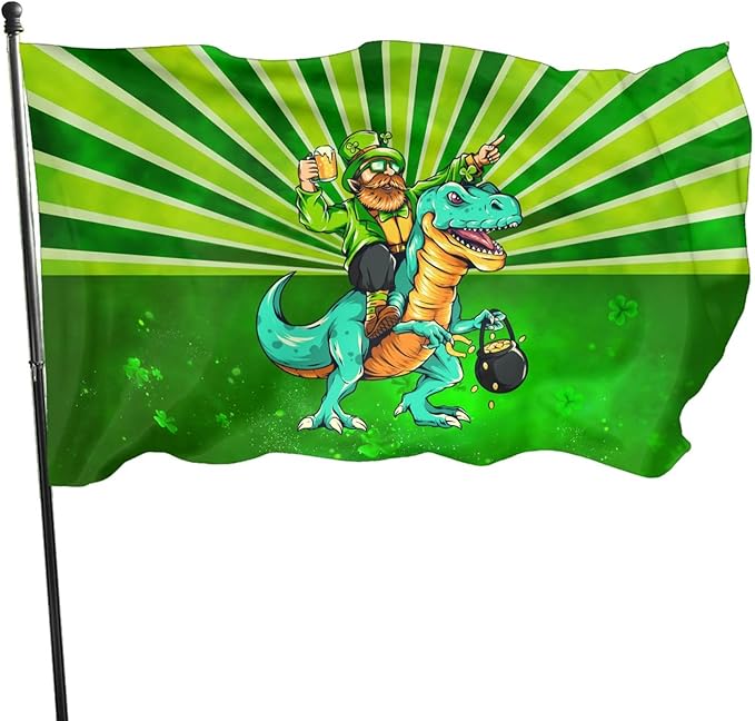 Happy St Patrick Day Flag 3x5 Ft Outdoor Indoor With Grommet Garden Yard Banner Decorative Sign