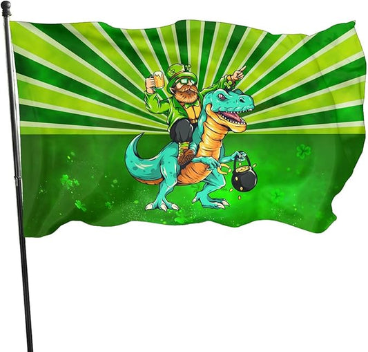 Happy St Patrick Day Flag 3x5 Ft Outdoor Indoor With Grommet Garden Yard Banner Decorative Sign