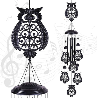 Owls Wind Chimes Outdoor Decoration, Mobile Wind Catcher, Retro Owl Wind Bells, Memorial Wind Chime, Blessing Windchime for Home, Balcony, Yard, Room, Xmas, Party, Indoor, Garden Decor, Gifts for Mom