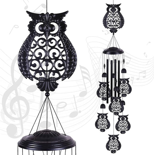 Owls Wind Chimes Outdoor Decoration, Mobile Wind Catcher, Retro Owl Wind Bells, Memorial Wind Chime, Blessing Windchime for Home, Balcony, Yard, Room, Xmas, Party, Indoor, Garden Decor, Gifts for Mom