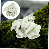 Toyvian Sleeping Resin Figurine Garden Statue Decor for Home Outdoor Lightweight Sculpture for Desk Elegant Fairy Ornament