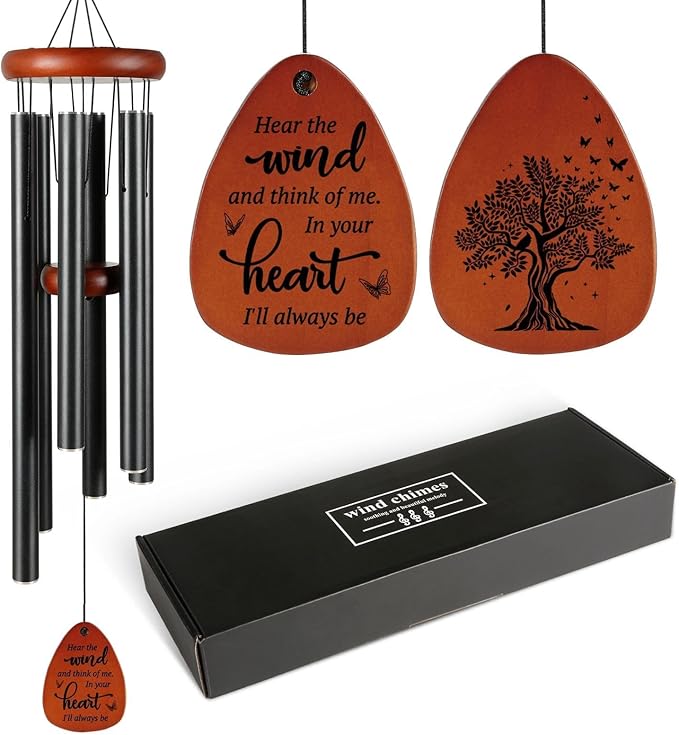 SteadStyle Memorial Gifts Wind Chimes - Sympathy Gifts for Loss of Loved One, Gifts for Who Loss of Dad, Mom, Brother, Friend, Sympathy Bereavement Gift Baskets Home Outdoor Garden Patio Decor (36 IN)
