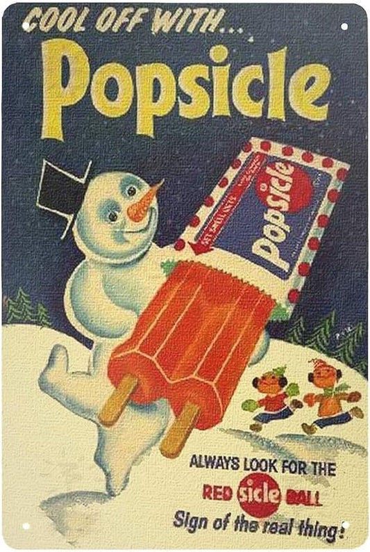 Retro Tin Signs Vintage Style Snowman Winter Metal Sign Iron Painting for Indoor & Outdoor Home Bar Coffee Kitchen Wall Decor 8 x 12 INCH
