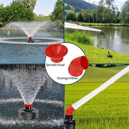 Pond Fountain Aerator, 1HP 110V 15000 GPH Stainless Steel Floating Pump w/100ft Cord – Aerator for Ponds, Lakes, Water Gardens