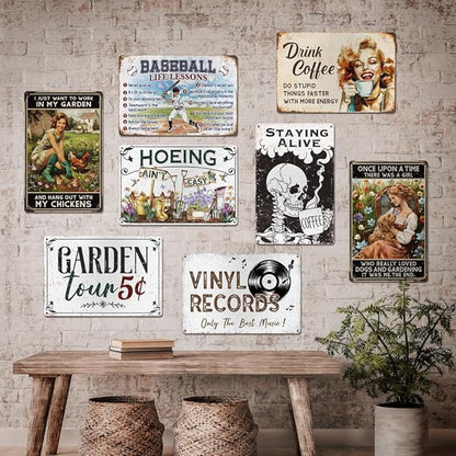 Funny Garden Decor Metal Garden Sign 12"x8" Gardening Gifts for Gardeners Plant Lovers-1