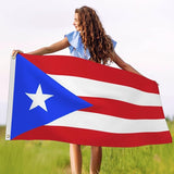 Puerto Rico Puerto Rican Flag Tapestry 3x5 FT for Outdoor Puerto Rican National Flags with 2 Brass Grommets for Yard House Garden Decor Vivid Color Durable Polyester（Blue）